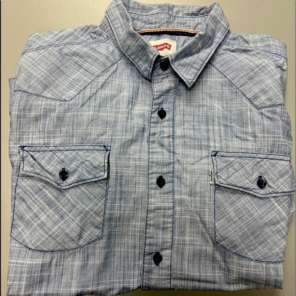 Levi's Other - Levis modern fit ensign blue short sleeve button up shirt XL